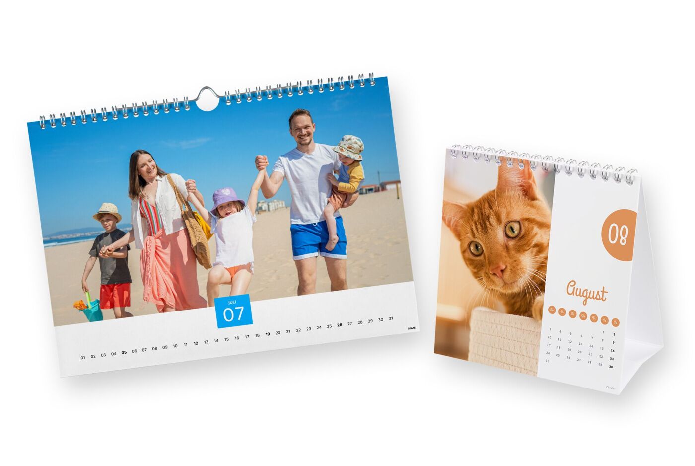 Calendriers photo personnalisés mural et chevalet